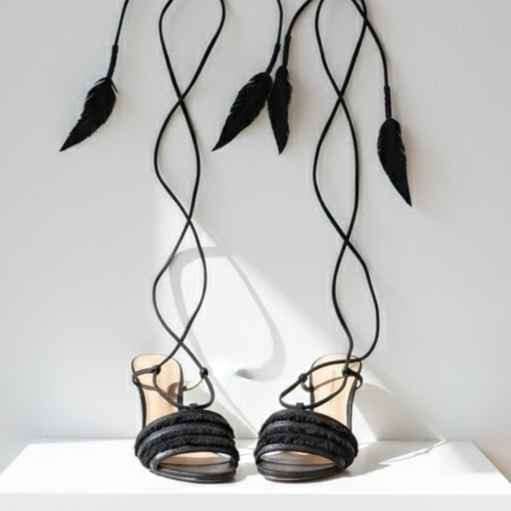Strapy kitten heels